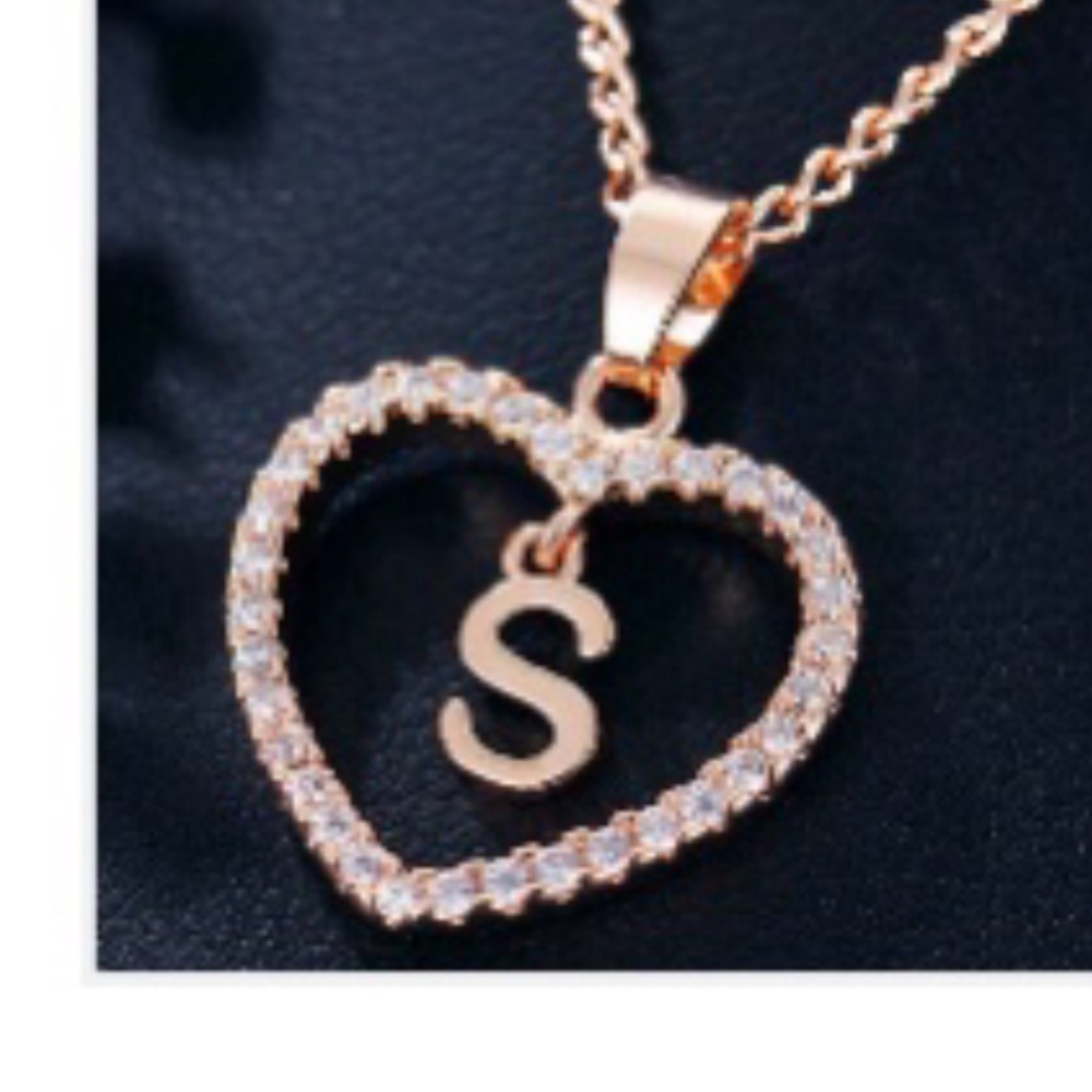 Rose Gold Love Heart Initial Pendant (SOLD OUT)